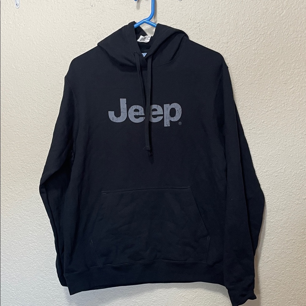 Jeep Men's Black Hooded Sweatshirt. Good Condition. Size M.